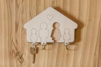 Design im Dorf Schlüsselbrett Home Sweet Home Familie