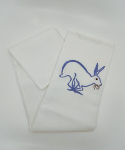 Waldburger Stickerei Küchentuch Osterhase in Blau