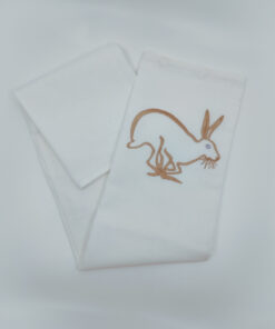 Waldburger Stickerei Küchentuch Osterhase in Braun